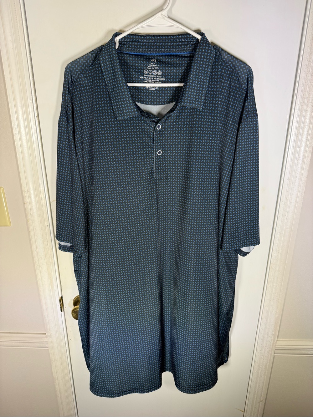 Alex Vando Mens Golf Shirt Moisture Wicking Print Performance Polo Shirt